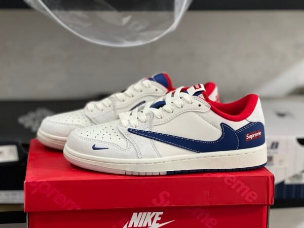 SUPREME X AIR JORDAN 1 LOW OG SP.T WHITEBLACK.WHITE(36-45) - 图片 9